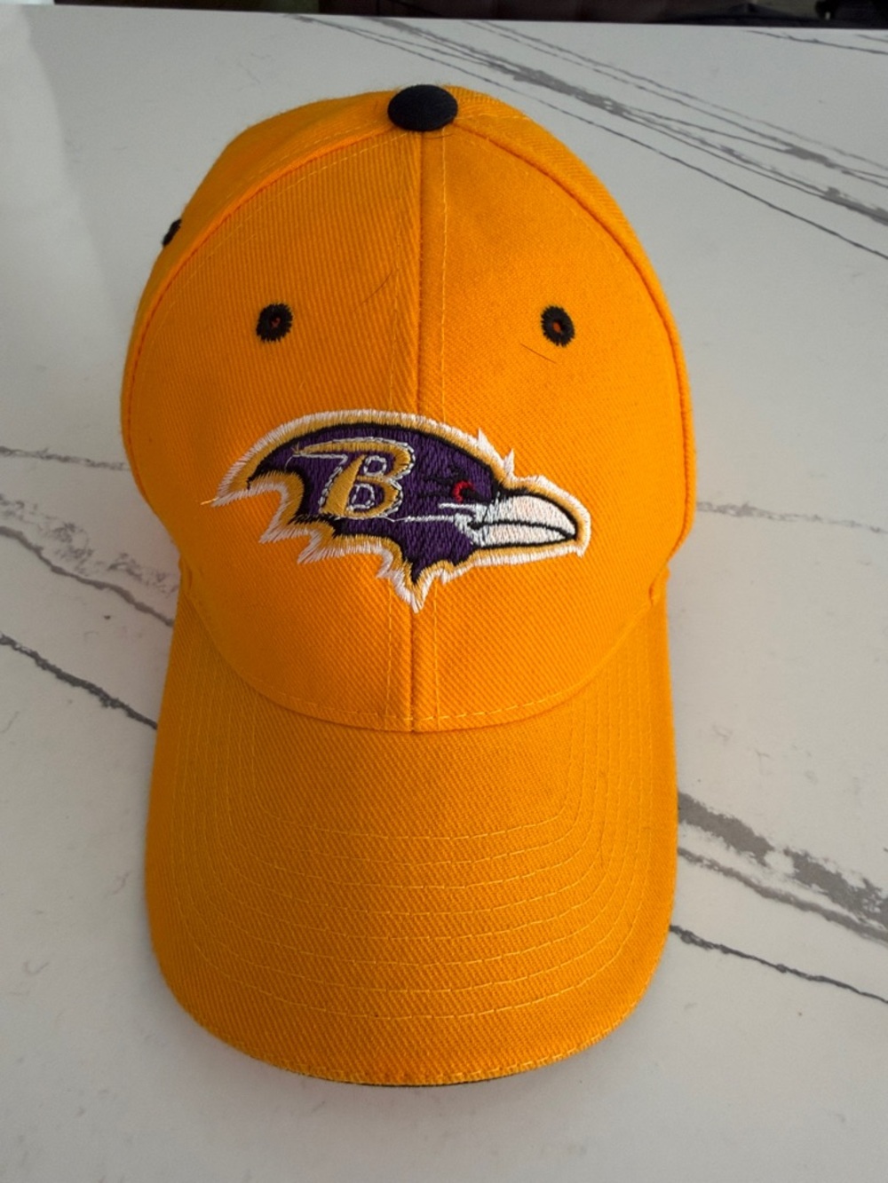 Baltimore Ravens Yellow Embroidered Logo Baseball Cap